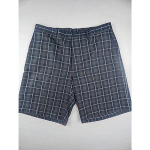 PGA Tour Navy Blue Plaid Men's Shorts Sz 34